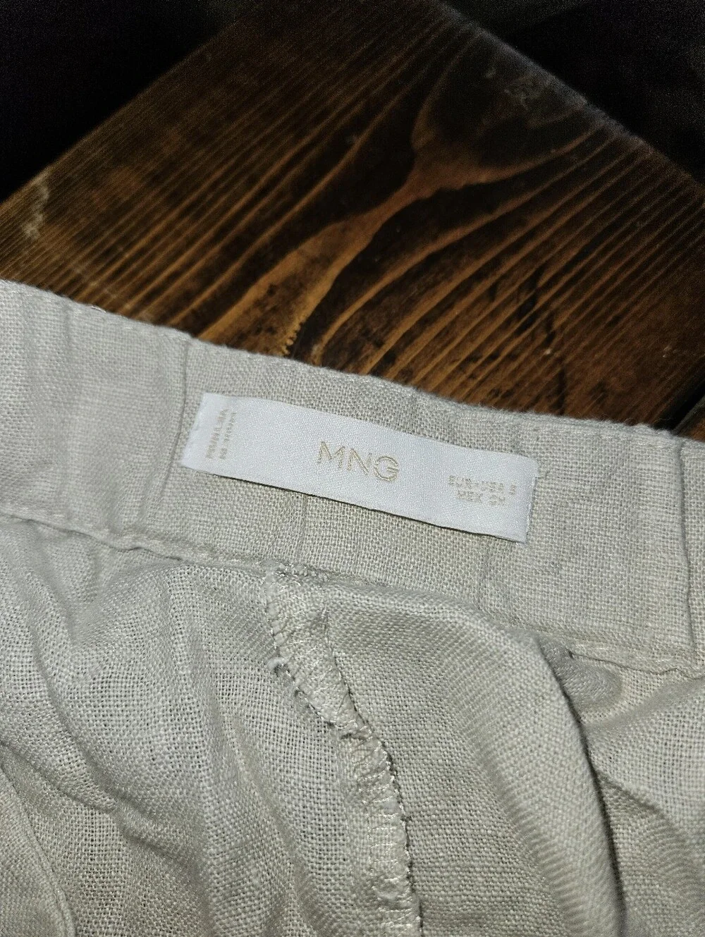100% Linen Mango Wrap Skirt - Picture 3 of 5